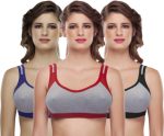 Medium Impact non padded sports bra pack of 3 12 CHELVY.COM Best Sellers Lingerie India / Bra / Panty / Nightwear / Pushup Bra / Thong 12